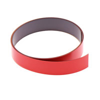 แม่เหล็กยาง เคลือบ PVC ขนาด 20mm x 0.5mm ยาว 1เมตร – สีแดง