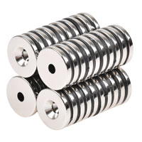 แม่เหล็กแรงสูง Neodymium ขนาด 20mm x 3mm รูขนาด 4.5mm : งาน Premium งานคัดพิเศษ คุณภาพสูง