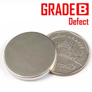 แม่เหล็กแรงสูง Neodymium ขนาด 25mm x 3mm : งาน Defect งานตำหนิ คุณภาพสูง ราคาพิเศษ