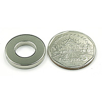 แม่เหล็กแรงสูง Neodymium 20mm x 3mm วงใน 10mm