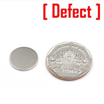 แม่เหล็กแรงสูง Neodymium ขนาด 15mm x 1mm : งาน Defect งานตำหนิ คุณภาพสูง ราคาพิเศษ