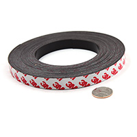 แม่เหล็กยางสติกเกอร์ 3M ขนาด 15mm x 1mm ยาว 10เมตร - ยกม้วน