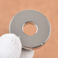 แม่เหล็กแรงสูง Neodymium ขนาด 30mm x 5mm วงใน 10mm - งานคุณภาพสูง มีตำหนิ