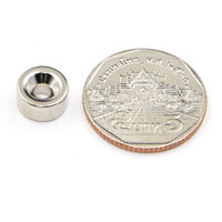 แม่เหล็กแรงสูง Neodymium 10mm x 5mm วงใน 3.5mm : งาน Economy งานราคาประหยัด คุณภาพสูง