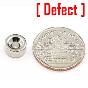 แม่เหล็กแรงสูง Neodymium 10mm x 5mm วงใน 3.5mm : งาน Defect งานตำหนิ คุณภาพสูง ราคาพิเศษ