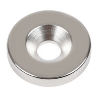 แม่เหล็กแรงสูง Neodymium 25mm x 5mm วงใน 7mm : งาน Economy งานราคาประหยัด คุณภาพสูง