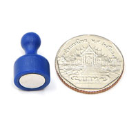 พินแม่เหล็กแรงสูง Magnetic Push Pins 12mm x 20mm สีน้ำเงิน
