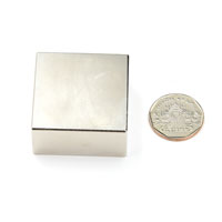 แม่เหล็กแรงสูง Neodymium ขนาด 40mm x 40mm x 20mm - เกรด B