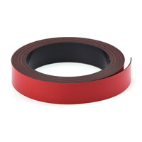 แม่เหล็กยาง เคลือบ PVC ขนาด 20mm x 0.5mm ยาว 25เมตร – สีแดง