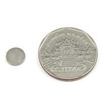 แม่เหล็กแรงสูง Neodymium ขนาด 8mm x 1mm - งานคุณภาพสูง มีตำหนิ