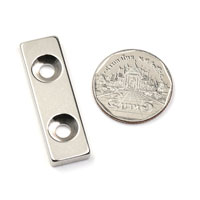 แม่เหล็กแรงสูง Neodymium ขนาด 40mm x 12mm x 4mm รู 4.5mm : งาน Economy งานราคาประหยัด คุณภาพสูง