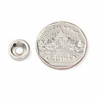 แม่เหล็กแรงสูง Neodymium 10mm x 3mm วงใน 3.5mm