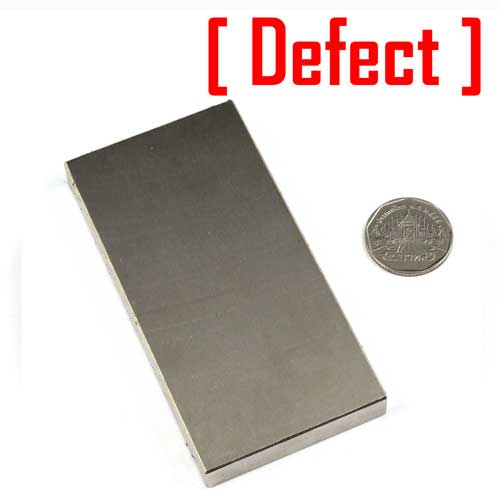 แม่เหล็กแรงสูง Neodymium ขนาด 100mm x 50mm x 10mm - งานคุณภาพสูง มีตำหนิ