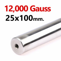 แมกเนติกบาร์ ขนาด 25mm x 100mm Magnetic Bar 12000G รู M8