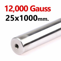 แมกเนติกบาร์ ขนาด 25mm x 1000mm Magnetic Bar 12000G รู M6