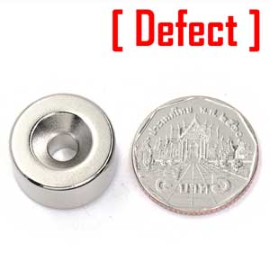 แม่เหล็กแรงสูง Neodymium 20mm x 10mm วงใน 5.5mm : งาน Defect งานตำหนิ คุณภาพสูง ราคาพิเศษ