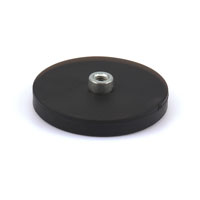 ฐานยึดแม่เหล็กแรงสูงหุ้มยาง ขนาด 43mm x 6.5mm แกนเกลียวใน M4