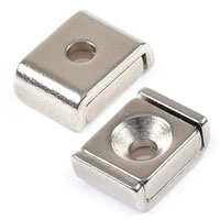 แม่เหล็กแชนแนล แรงดูดสูง Neodymium Channel Magnet ขนาด 10mm x 13.5mm x 5mm รู 3.3mm