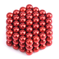 ลูกบอลแม่เหล็กแรงสูง Magnet Ball 5mm - สีแดง ชุด 108 ชิ้น