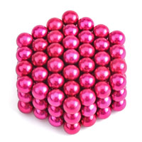 ลูกบอลแม่เหล็กแรงสูง Magnet Ball 5mm - สีชมพู ชุด 108 ชิ้น