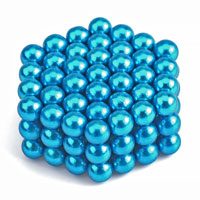 ลูกบอลแม่เหล็กแรงสูง Magnet Ball 5mm - สีฟ้า ชุด 108 ชิ้น