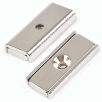 แม่เหล็กแชนแนล แรงดูดสูง Neodymium Channel Magnet ขนาด 30mm x 13.5mm x 5mm รู 3.3mm