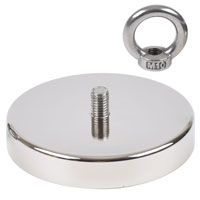 Mounting Magnet ขนาด 100mm x 18mm เกลียวตัวผู้ M10 พร้อมห่วงสแตน Mounting Magnet ขนาด 100mm x 18mm เกลียวตัวผู้ M10 พร้อมห่วงสแตน