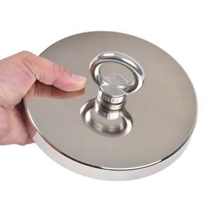 Mounting Magnet ขนาด 180mm x 20mm รู M16 พร้อมห่วงสแตนเลส Mounting Magnet ขนาด 180mm x 20mm รู M16 พร้อมห่วงสแตนเลส