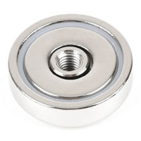 พอทแม็กเน็ตแรงสูง ขนาด 25mm x 7.7mm พร้อมเกลียวใน M5