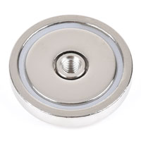 พอทแม็กเน็ตแรงสูง ขนาด 32mm x 7.8mm พร้อมเกลี่ยวใน M5 พอทแม็กเน็ตแรงสูง ขนาด 32mm x 7.8mm พร้อมเกลี่ยวใน M5