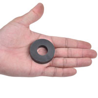 แม่เหล็กเฟอร์ไรท์ Ferrite วงกลม มีรู ขนาด 45mm x 10mm วงใน 19mm