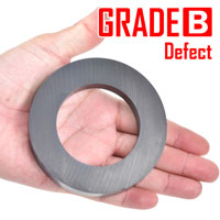 แม่เหล็กเฟอร์ไรท์ Ferrite ขนาด 100mm x 15mm วงใน 60mm - เกรด B