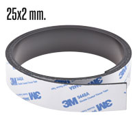 แม่เหล็กยางสติกเกอร์ 3M ขนาด 25mm x 2mm - ยาว 1เมตร