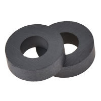 แม่เหล็กเฟอร์ไรท์ Ferrite ขนาด 16mm x 5mm วงใน 7mm.แม่เหล็กโดนัท