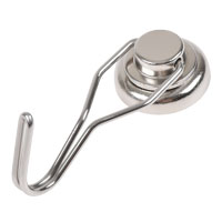 ชุดตะขอแม่เหล็กแรงสูง Neodymium แบบหมุนได้ ขนาด 25x5.5mm