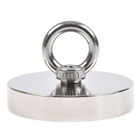 Mounting Magnet ขนาด 90mm x 18mm รู M10 พร้อมห่วงสแตนเลส Mounting Magnet ขนาด 90mm x 18mm รู M10 พร้อมห่วงสแตนเลส