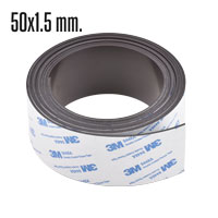 แม่เหล็กยางสติกเกอร์ 3M ขนาด 50mm x 1.5mm ยาว 1เมตร