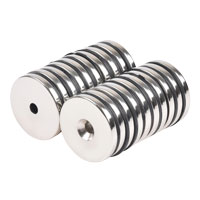 แม่เหล็กแรงสูง Neodymium 40mm x 5mm วงใน 6.5mm