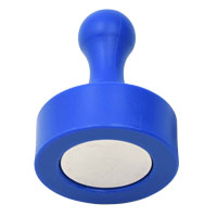 พินแม่เหล็กแรงสูง Magnetic Push Pin ขนาด 29mm x 38mm - สีน้ำเงิน